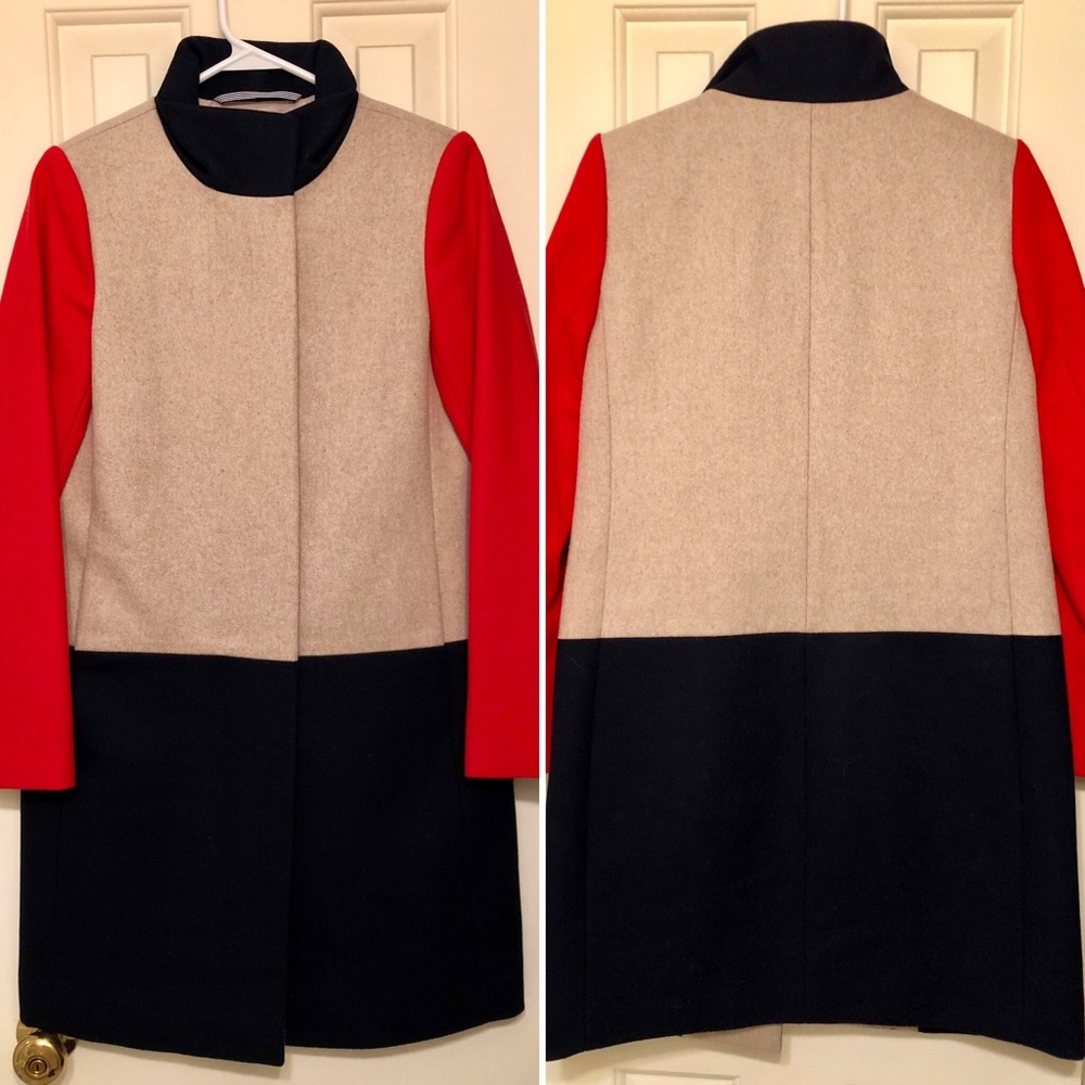 J.Crew Color Block Coat - image 3